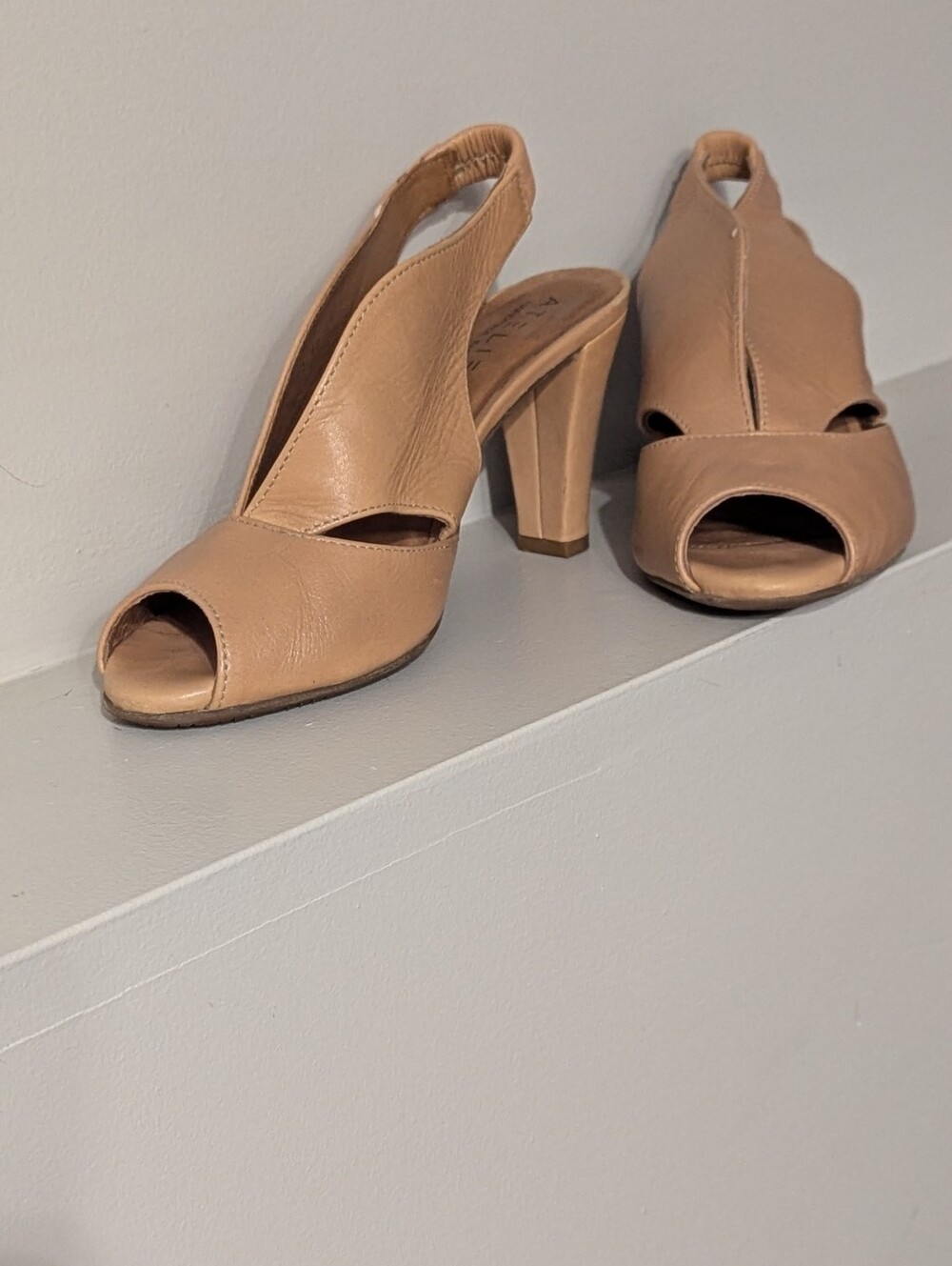 Ateliers Peep Toe Leather Heels